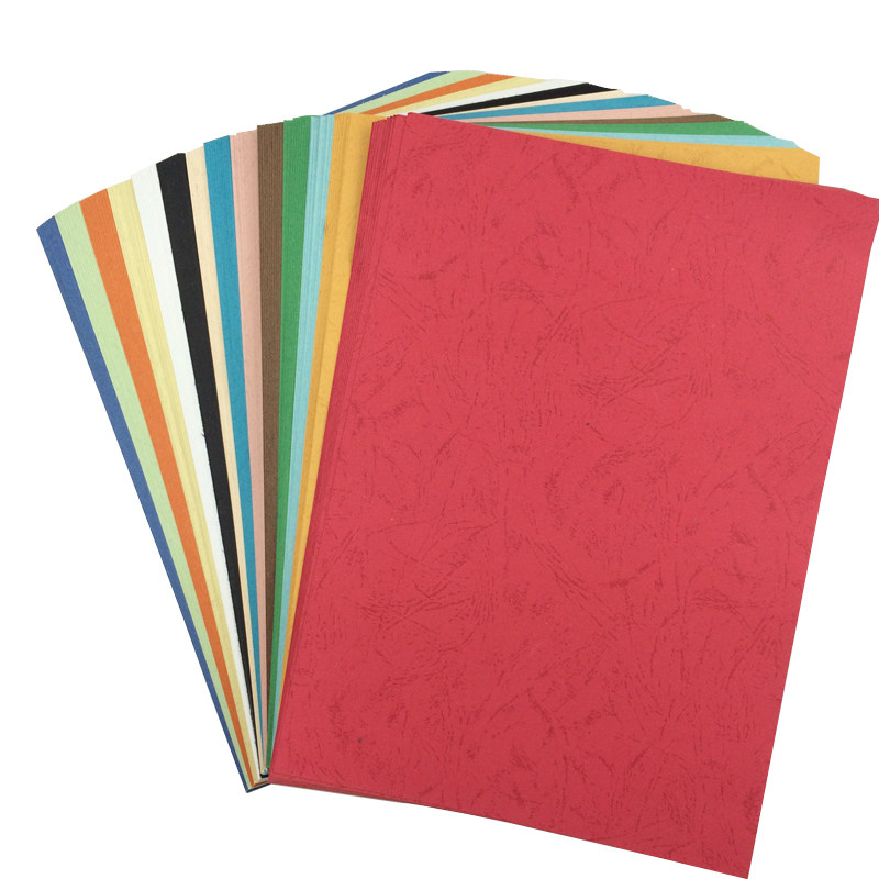 云彩纸 carl咖路30孔打孔机装订标书a4皮纹封皮40张包邮 大红封面