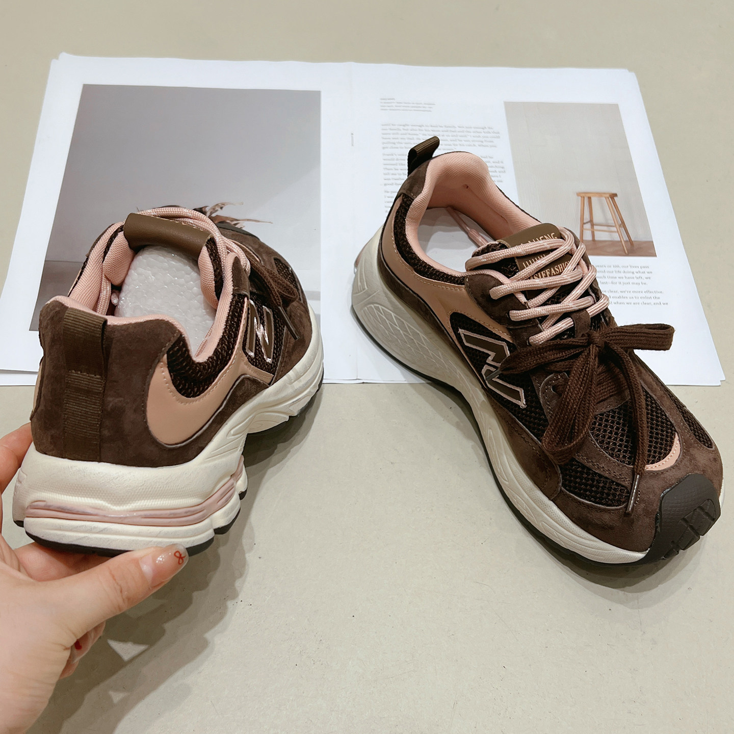 厚底复古老爹鞋女真皮2025秋新款韩版网红ins增高跑步休闲运动鞋
