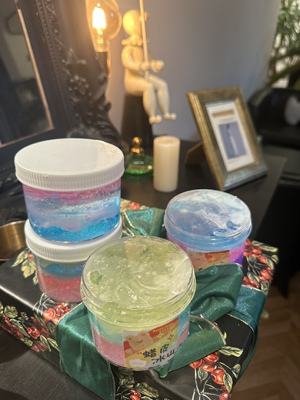 蜡皮冰山泥起泡胶史莱姆双层蜡皮解压泥黏土