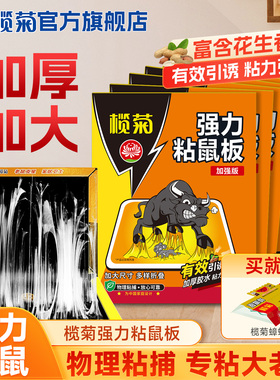 榄菊粘鼠板强力胶粘大老鼠家用老鼠贴老鼠粘强力粘鼠板超强加大
