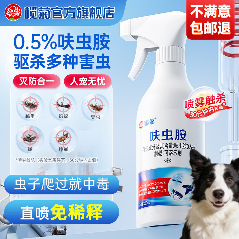 榄菊呋虫胺杀虫剂家用蟑螂药蚂蚁跳蚤喷雾非无毒全窝室内端0刺激