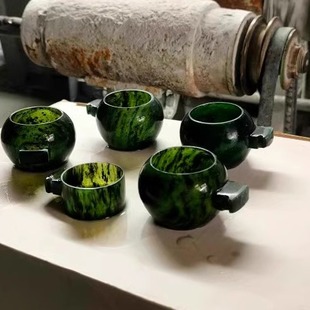 墨玉鸟食罐红子鸟食碗陶瓷五件套鸟喝水器贴花鸟食杯水杯鸟笼配件