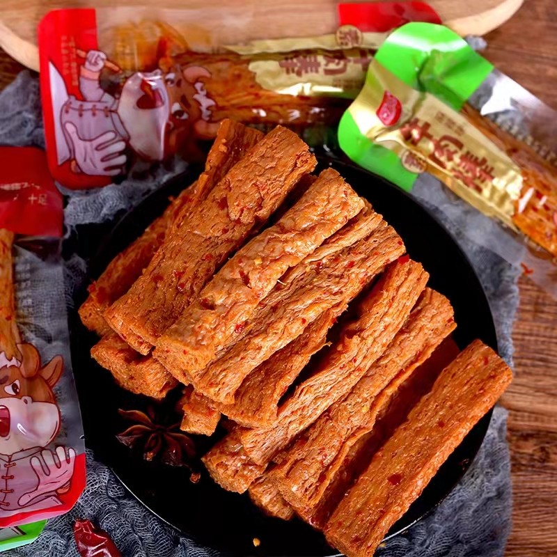 豆多奇素牛肉棒美味休闲零食麻辣小吃大豆素肉散装称重独立小包装