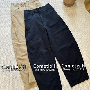 休闲长裤 限 薄款 裤 进口亚麻棉手工立裁弧形弯刀气球工装