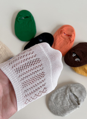 夏天婴儿袜子低帮船袜套儿童防滑地板袜宝宝早教袜隔凉薄网眼透气