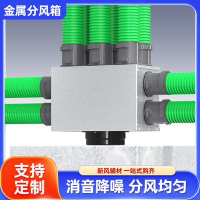 新风系统分风箱分支器消音静压箱