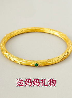 哪吒镀仿真黄金乾坤圈手镯儿童同款女小孩手饰封印镯子送妈妈女友