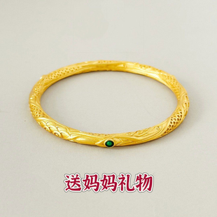 哪吒镀仿真黄金乾坤圈手镯儿童同款女小孩手饰封印镯子送妈妈女友