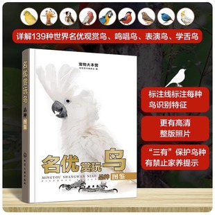 宠物大本营 名优赏玩鸟品种图鉴 139种世界名优赏玩鸟图鉴大全 鸟类鉴别观赏初学书鸟类品种特征生态图鉴百科全书爱鸟人士养鸟指南