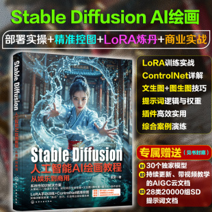 ControlNet精准控图技术详解实操案例商业级AI绘图技巧大全 SD进阶教程Lora炼丹 Stable Diffusion人工智能AI绘画教程从娱乐到商用