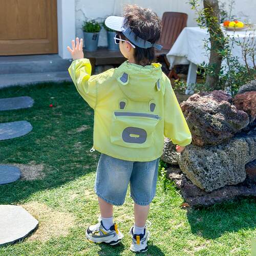 男童夏装防晒服儿童薄款外套夏季防紫外线宝宝防晒衣男孩衣服连帽