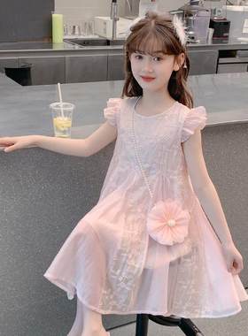 女童连衣裙夏装2025新款儿童网红洋气超好看薄款裙子小女孩公主裙