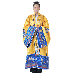法事道士五龙衣有袖正一全真龙门派手工刺绣黄色服道袍法衣林正英