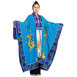 道士服装男法器衣服刺绣道服三清长袍法衣道袍太极八卦衣天师经衣