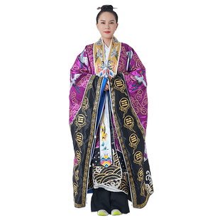 道家用品道袍全金飞鹤衣真丝紫色手工苏绣高功法事法衣