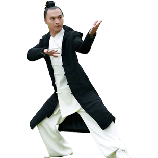 武农太极服长袍道服道袍亚麻 男女汉服棉袄冬季加厚太极拳外套