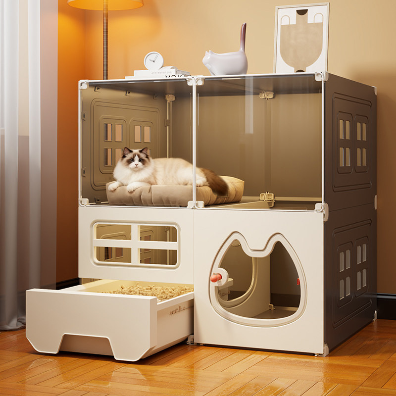 猫别墅带厕所一体室内家用猫笼子
