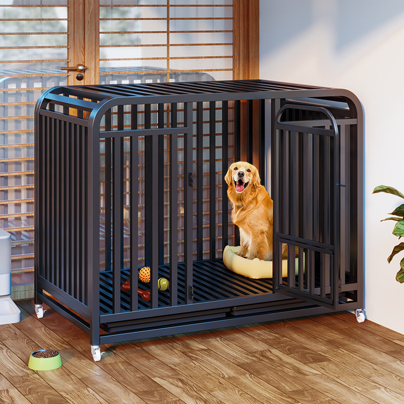 狗笼子中型犬宠物围栏大型犬狗窝带滑轮室外大号养鸡专用养殖笼子图片