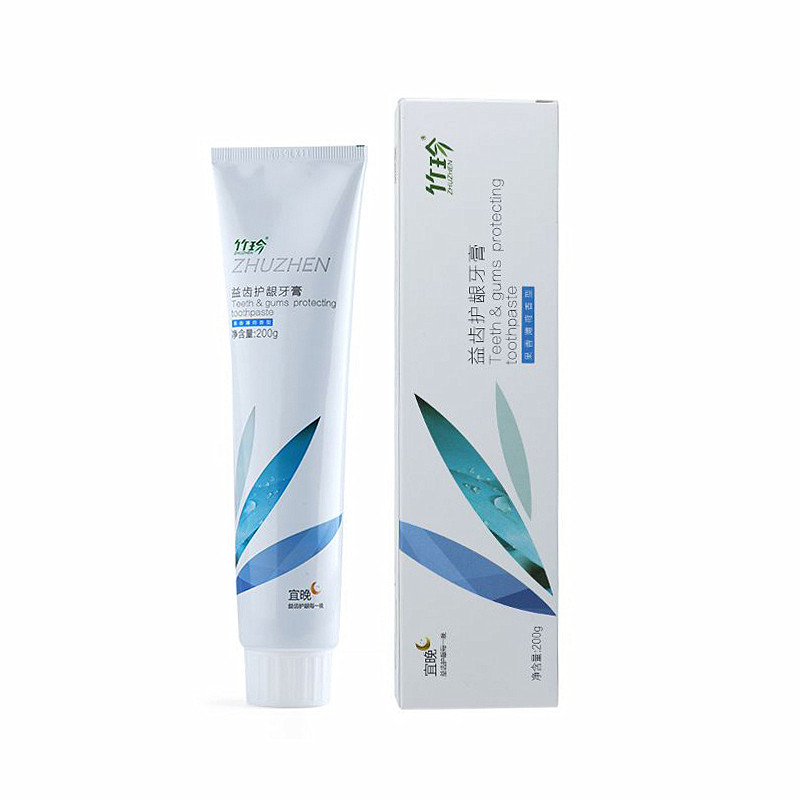 国珍竹珍益齿护龈牙膏200g亮白美白去黄口臭口气清新防蛀夜用正品