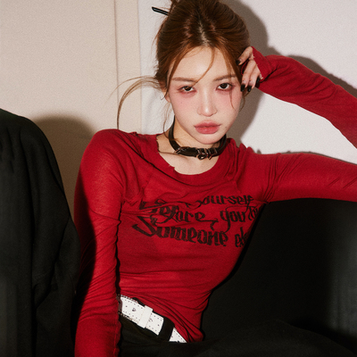 [GINGER]BabeFish Onze针织内搭打底女修身长袖t恤防晒上衣