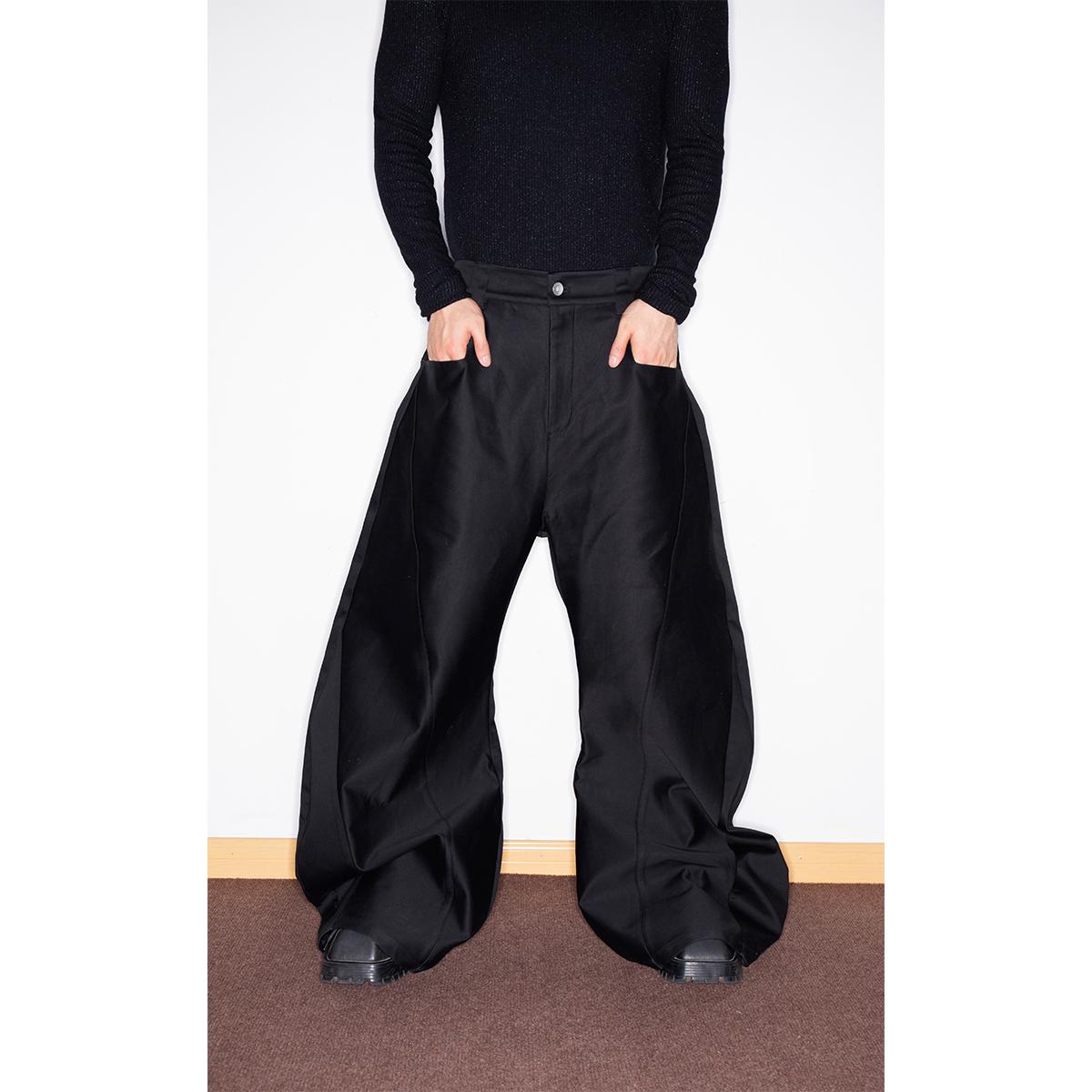 FEAR4FREE弯刀立体剪裁阔腿裤