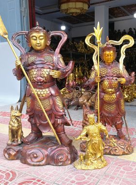 纯铜杨戬二郎真君镇宅风水佛像