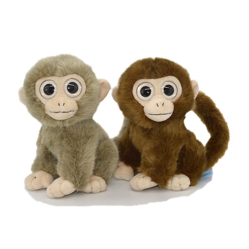 仿真猴子公仔可爱大眼猴毛绒玩具金丝猴玩偶猩猩摆件女生儿童礼物