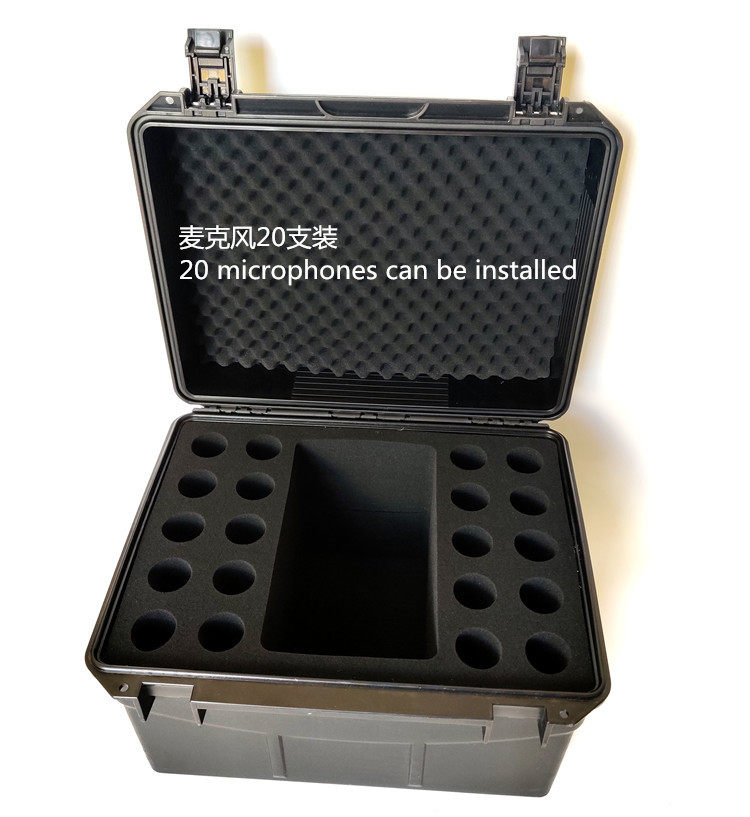 공장 직접 판매 무선 유선 마이크 마이크 상자 성능 상자 장비 상자 방수 T 플라스틱 도구 상자 휴대용