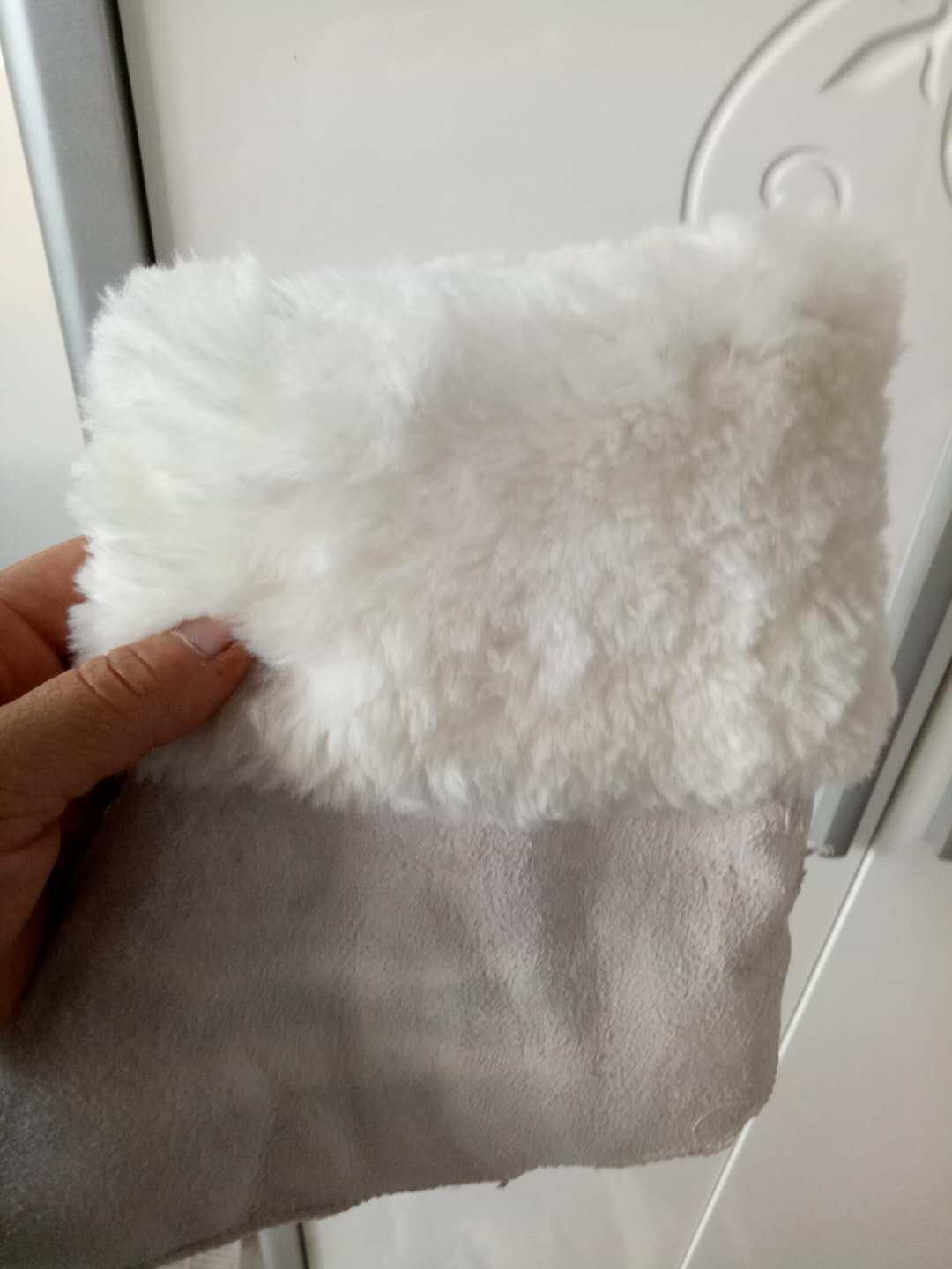 冬季羊剪绒皮毛一体保暖靴式袜子