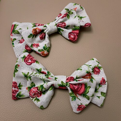 DUMACHIC手工DIY定制handmade复古棉麻碎花蝴蝶结发夹鸭嘴夹发饰