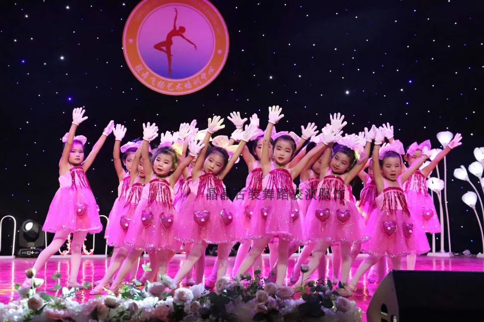六一儿童演出服小荷风采我有一双小小手舞蹈幼儿粉色公主裙蓬蓬裙