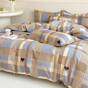 铂金暖绒全棉磨毛印花四件套浪漫花卉棉柔保暖柔软亲肤床品床单款