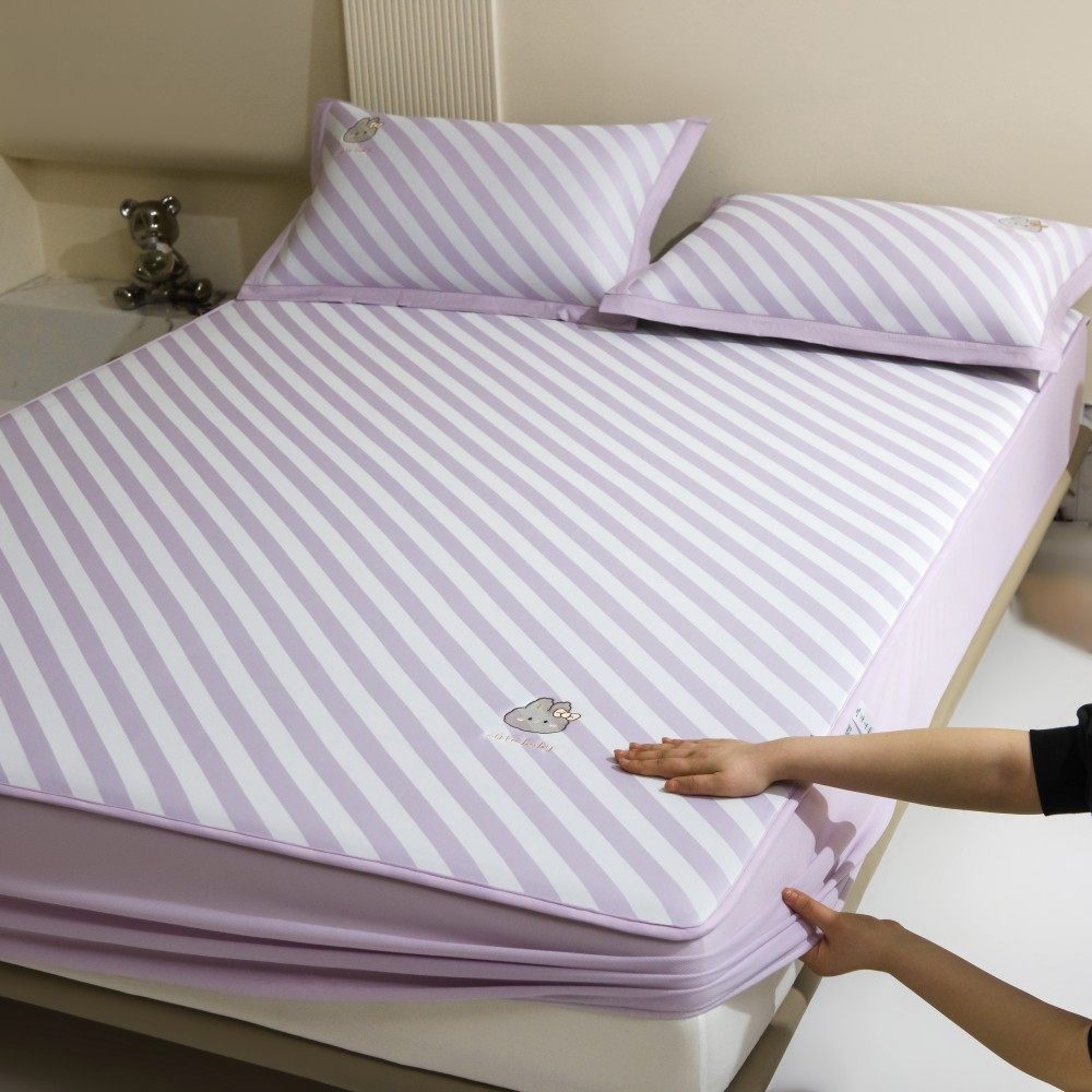 A类冷感科技抗菌凉感冰丝凉席三件套夏季床笠款可水洗空调凉席软,床上用品,冰丝席,淘宝优惠券,粉丝福利购,淘宝优惠卷