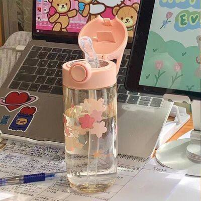 face淑女风耐高温吸管杯