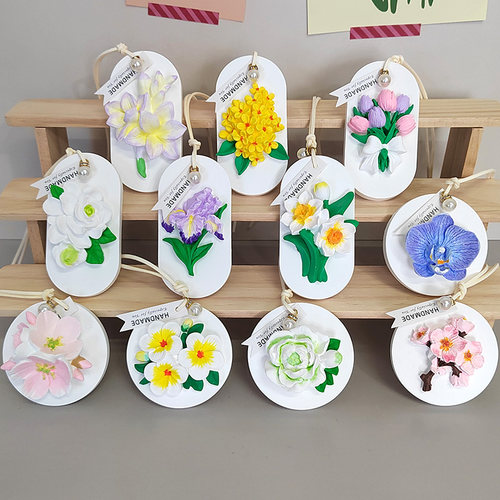 手工石膏娃娃白胚DIY涂色花朵