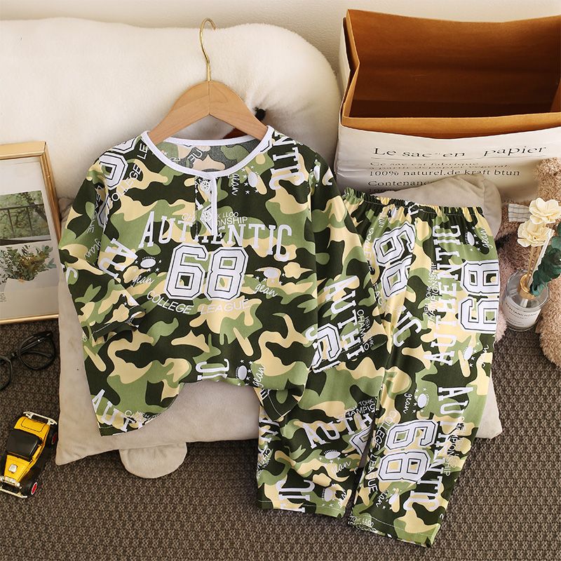 棉绸卡绵绸夏公主家居服睡衣长袖