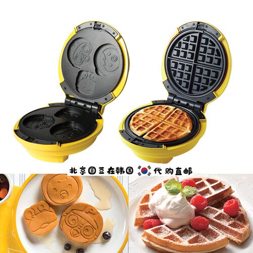 韩国直邮代购recolte华夫饼甜品小鸡车轮烧机家用电动双面饼机