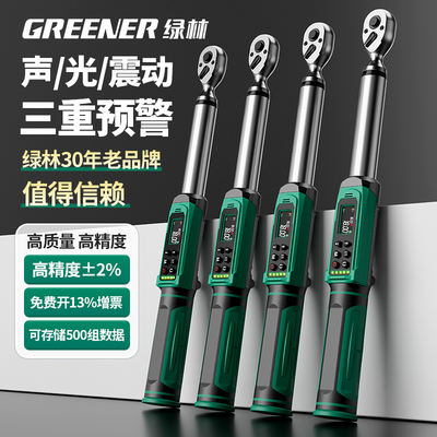绿林数显扭力扳手高精度大扭力工业级汽车火花塞电子公斤力矩扳手