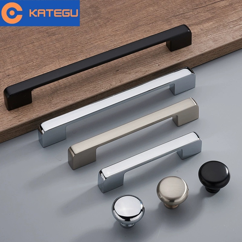 卡特固锌合金五金配件美式黑色拉手抽屉橱柜手把衣柜酒柜门门把手