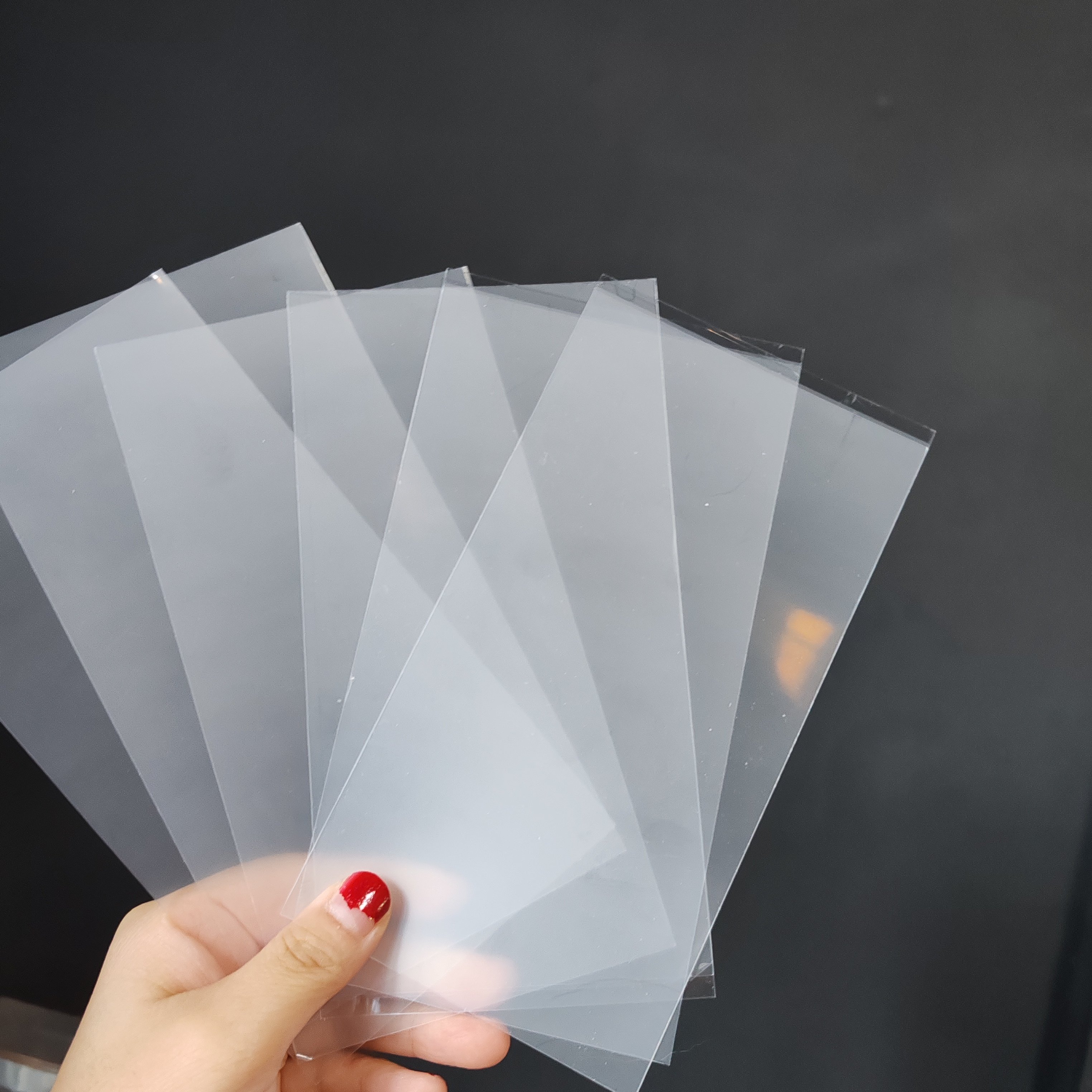 双面覆膜透明手机背卡可随意DIY手机型号易裁剪高透手机背卡拼贴