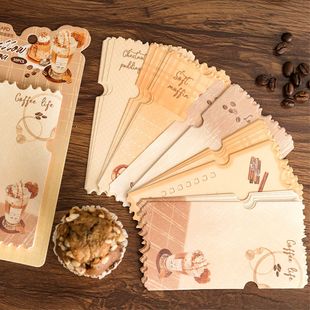分装便签慵懒午后系列陌墨异形水彩票据复古便签手帐拼贴装饰打底