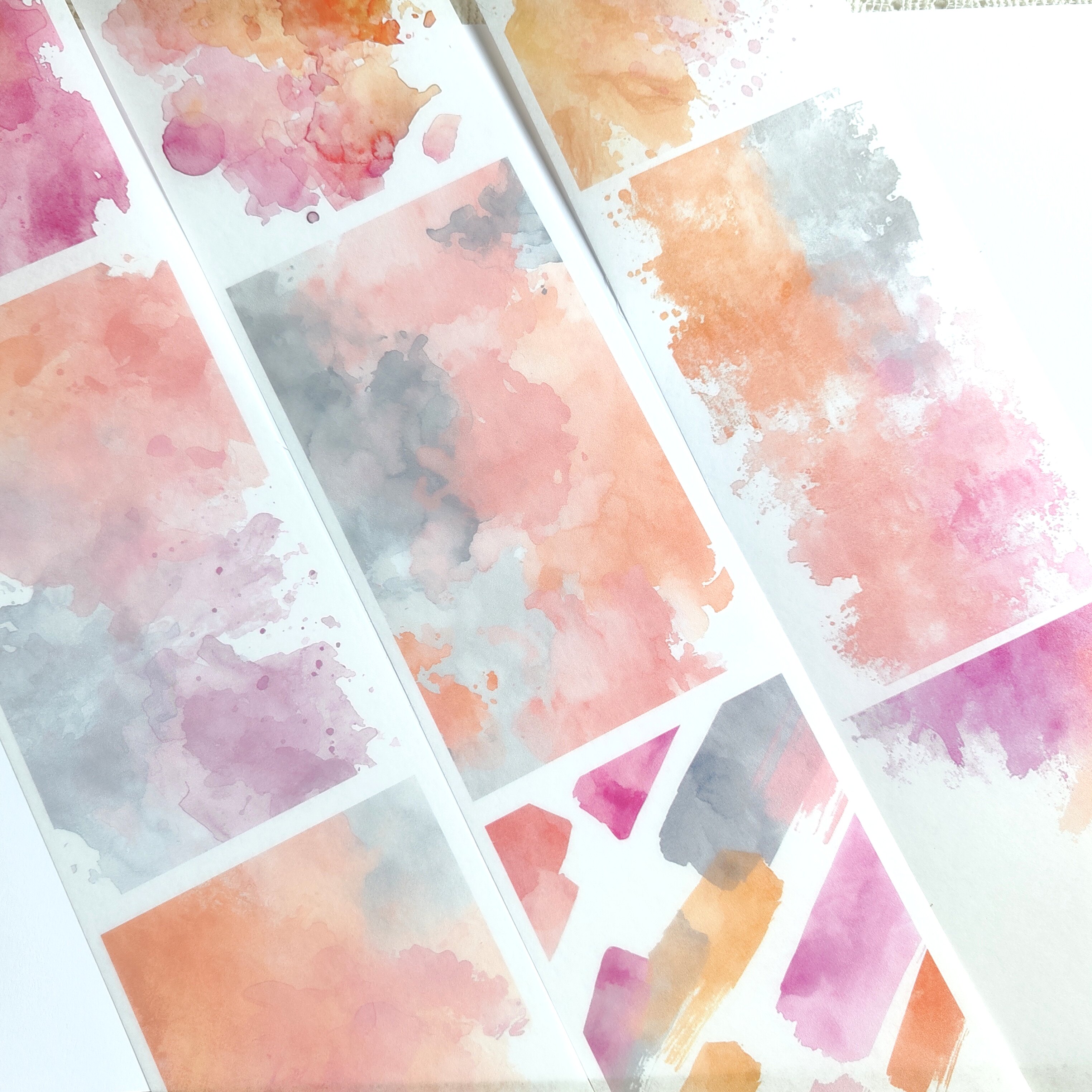 自制粉色晕染和纸PET无白墨水彩晕染手帐胶带拼贴装饰打底胶带贴,文具电教/文化用品/商务用品,和纸胶带,淘宝优惠券,粉丝福利购,淘宝优惠卷