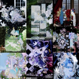 分装生如夏花附耳倾听星垂夜幕湛蓝之约涟漪泡影流星降临手帐胶带