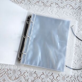 A5活页收纳册三孔pp透明磨砂外壳动漫追星小卡周边明信片活页夹