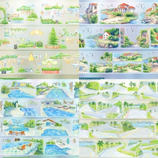 分装蓝池夏语夏日悠长悠享时光沿海公路pet海边度假造景手帐胶带