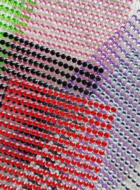 混彩多尺寸咕卡流麻相册装饰水钻贴纸DIY手帐拼贴亚克力彩色贴钻