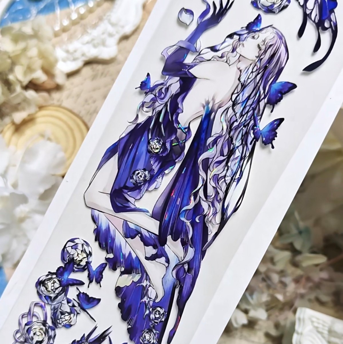 分装蝶舞苗棂蓝蚀蝶翼花棂疆域溟蓝蝶踪贝壳光人物背景手帐胶带,文具电教/文化用品/商务用品,和纸胶带,淘宝优惠券,粉丝福利购,淘宝优惠卷