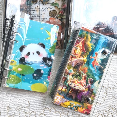 ins风透明软皮活页高颜值本子可定制封面A5/A6/A6half空白手帐本