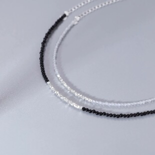 【银屿】s999纯银情侣手链简约碎银细手串手绳个性中式高级感手饰