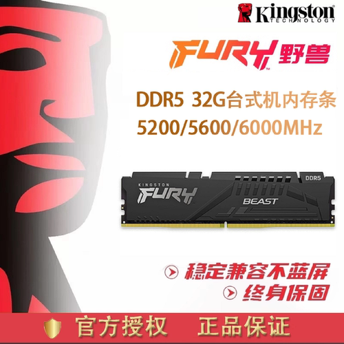金士顿FURYBEASTDDR5内存条